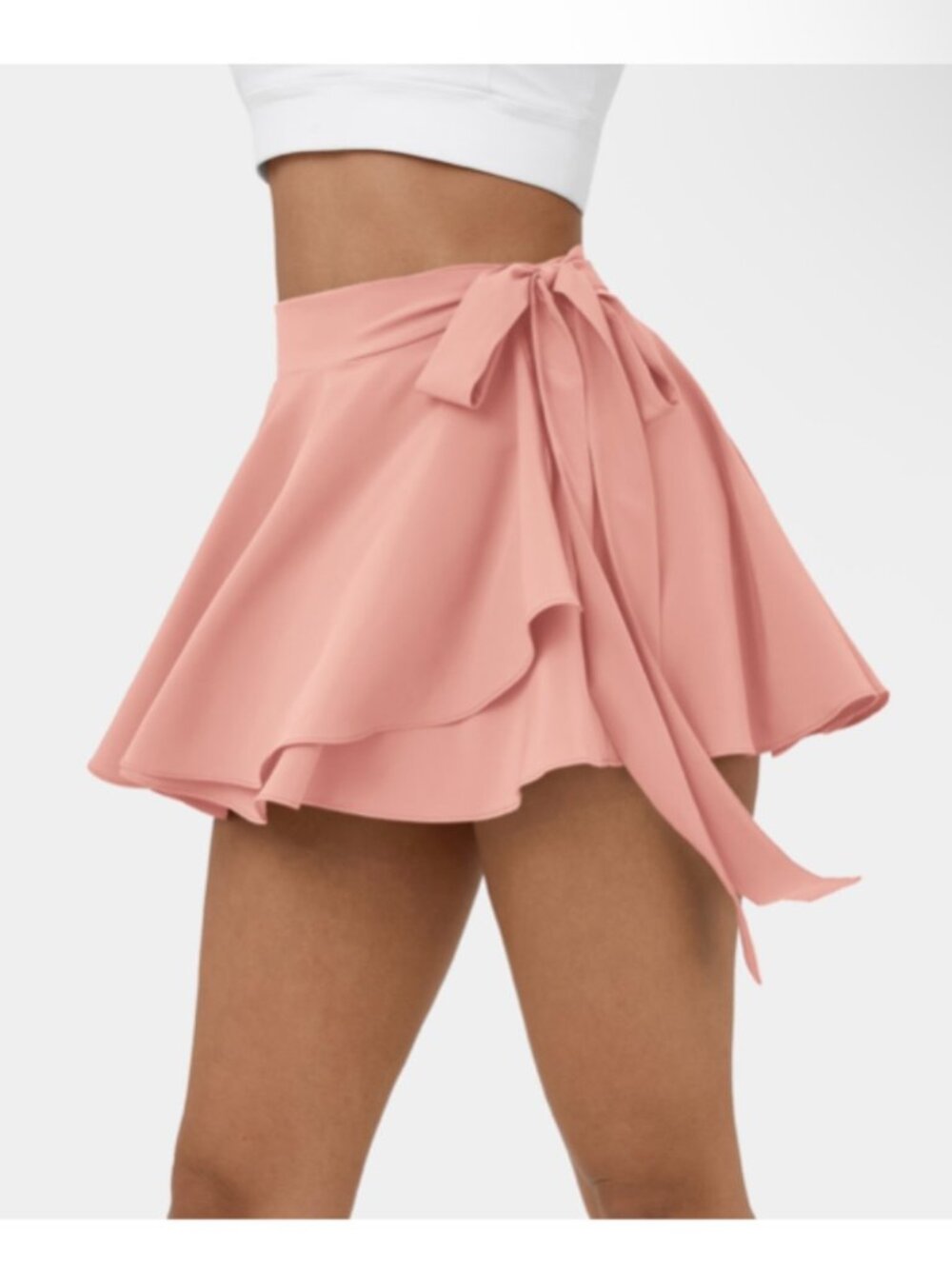 Pink Wrap Tennis Skirt Skort with Pockets